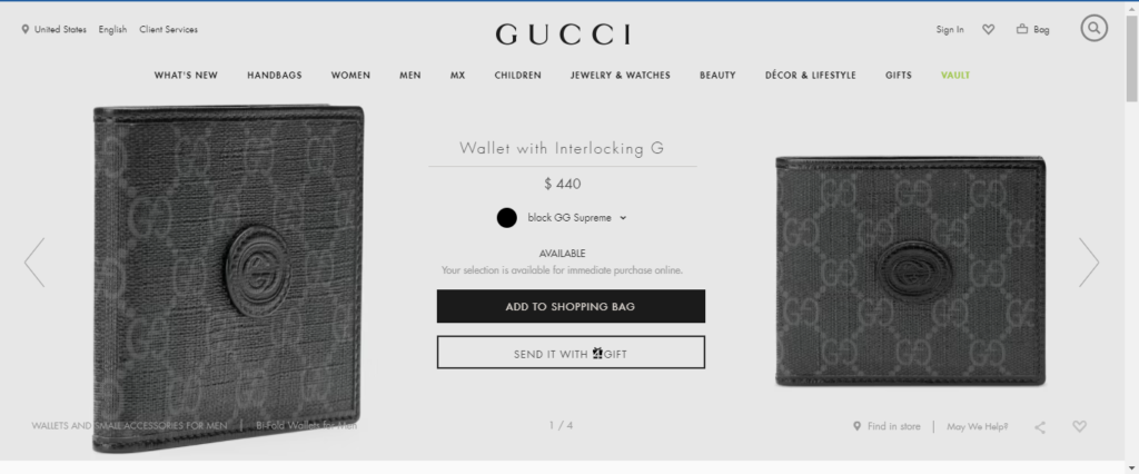Black GG Supreme canvas