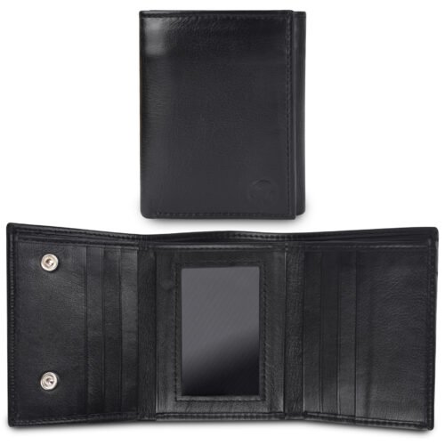 Black Trifold | Leather Wallet | Unisex