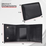 Black Trifold | Leather Wallet | Unisex - Image 4