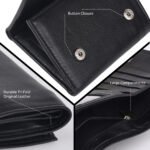 Black Trifold | Leather Wallet | Unisex - Image 3