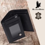 Minimalist & Functional Leather Wallet  (Black) - Image 2