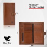 Long Leather Wallet | Mobile Phone Pocket | Brown - Image 5