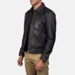 Elegant Black | Biker Leather Jacket | Men - Image 3