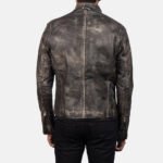 Distressed Brown | Leather Biker Jacket | Men - Image 3