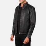 Trendy Black | Biker Leather Jacket | Men - Image 4