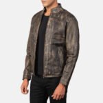 Multi Tone Brown | Leather Jacket | Men - Image 3