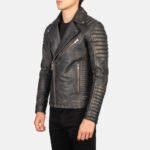 Two-tone Brown | Motorbike Leather Jacket | Men - Image 4