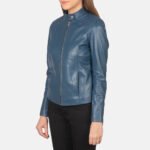 Blue Pearl | Fashion Leather Jacket | For Women - Image 3