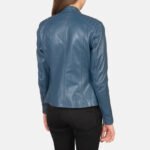 Blue Pearl | Fashion Leather Jacket | For Women - Image 4