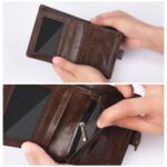 Vintage Bifold Leather Wallet | Coffee Brown - Image 3