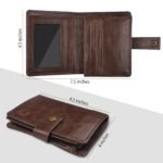 Vintage Bifold Leather Wallet | Coffee Brown - Image 4