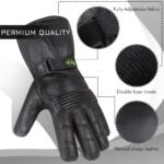Premium Sheepskin Motorbike Leather Gloves - Image 4