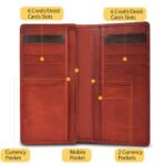 Exotic Red Long Leather Wallet - Image 2