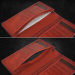 Exotic Red Long Leather Wallet - Image 5