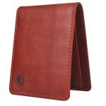 Elegant Red Leather Wallet For Men Classic Series