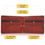Elegant Red Leather Wallet For Men Classic Series - Image 2