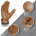 Warm Windproof Sheepskin Gloves - Image 4
